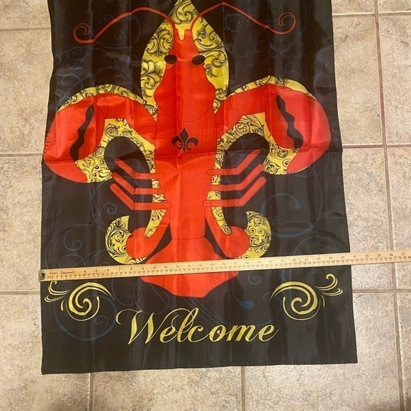 Crawfish Fleur de Lis Welcome
House Flag Large Flag 28X40
Louisiana Cajun - Picture 3 of 3